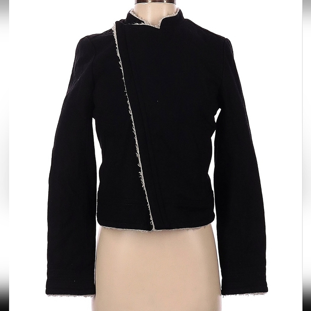 Sherpa-Lined Wool Coat - Picture 2 of 7